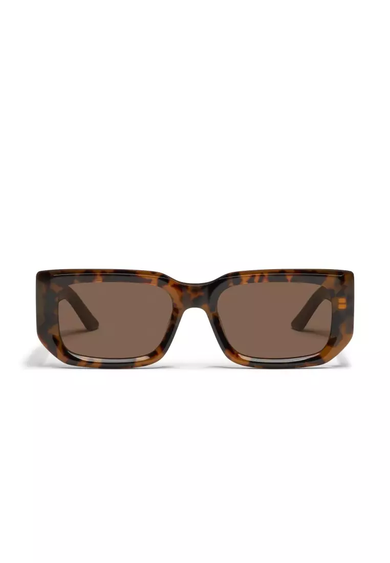 QUAY Tell Me More Sunglasses - Coffee Tort/Brown
