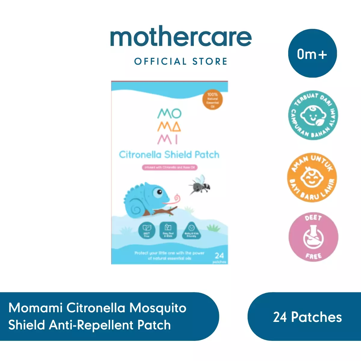 Momami Citronella Mosquito Shield Anti-Repellent Patch - Sticker Anti Nyamuk Anak Bayi