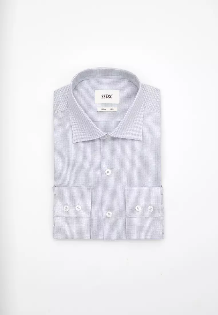 Light Brown Dots Slim Fit Shirt