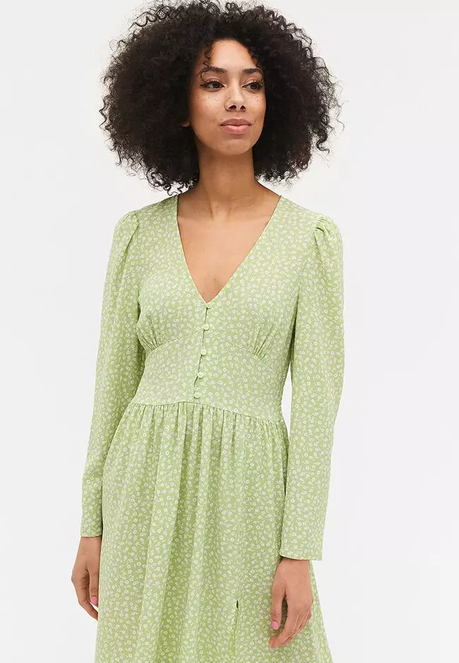 Monki v shop neck dress