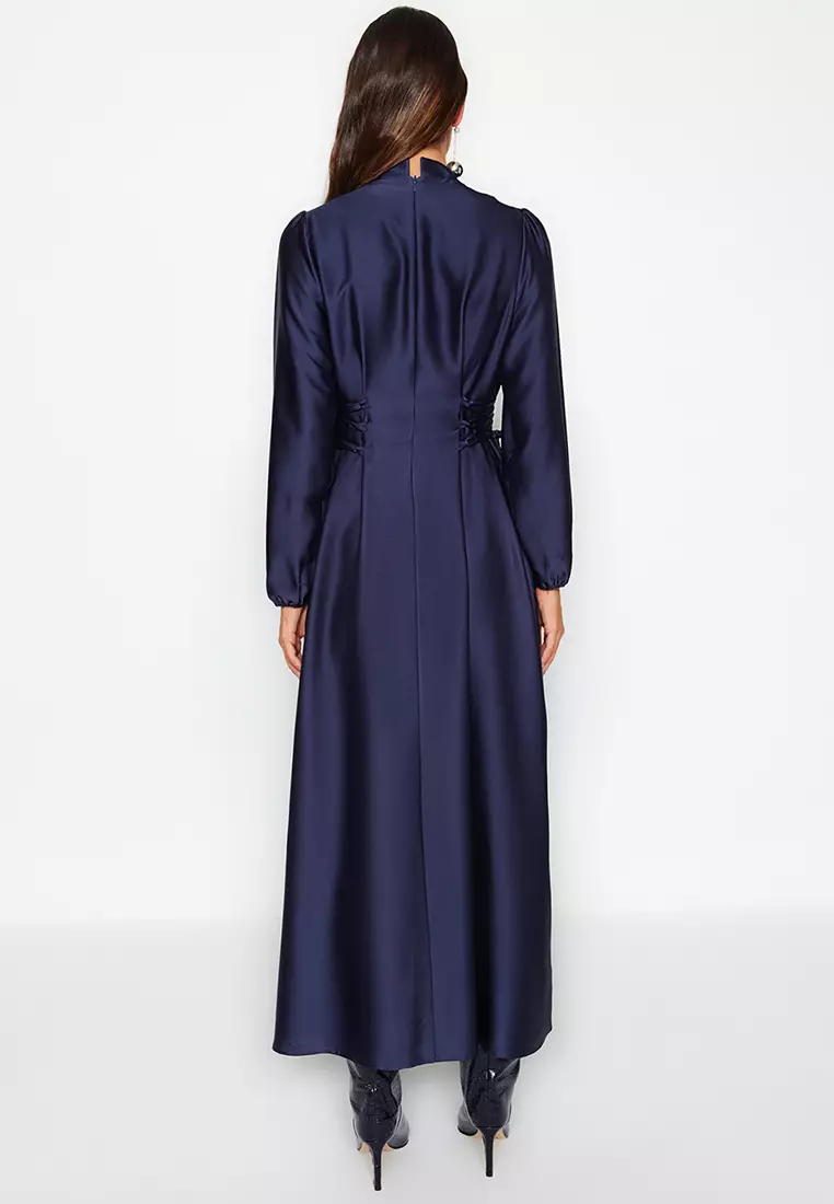 MODEST Satin Evening Dress
