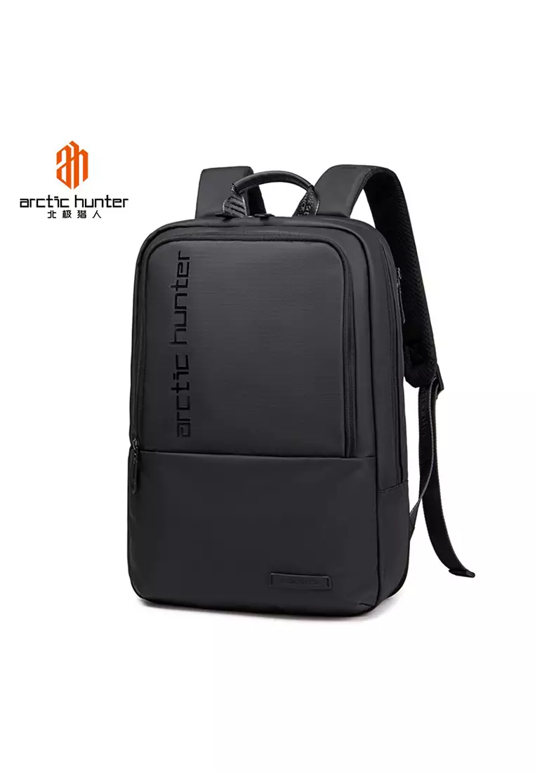 B00529 Arctic Hunter Tas Ransel Backpack Laptop 15.6 Inch Expandable - BLACK