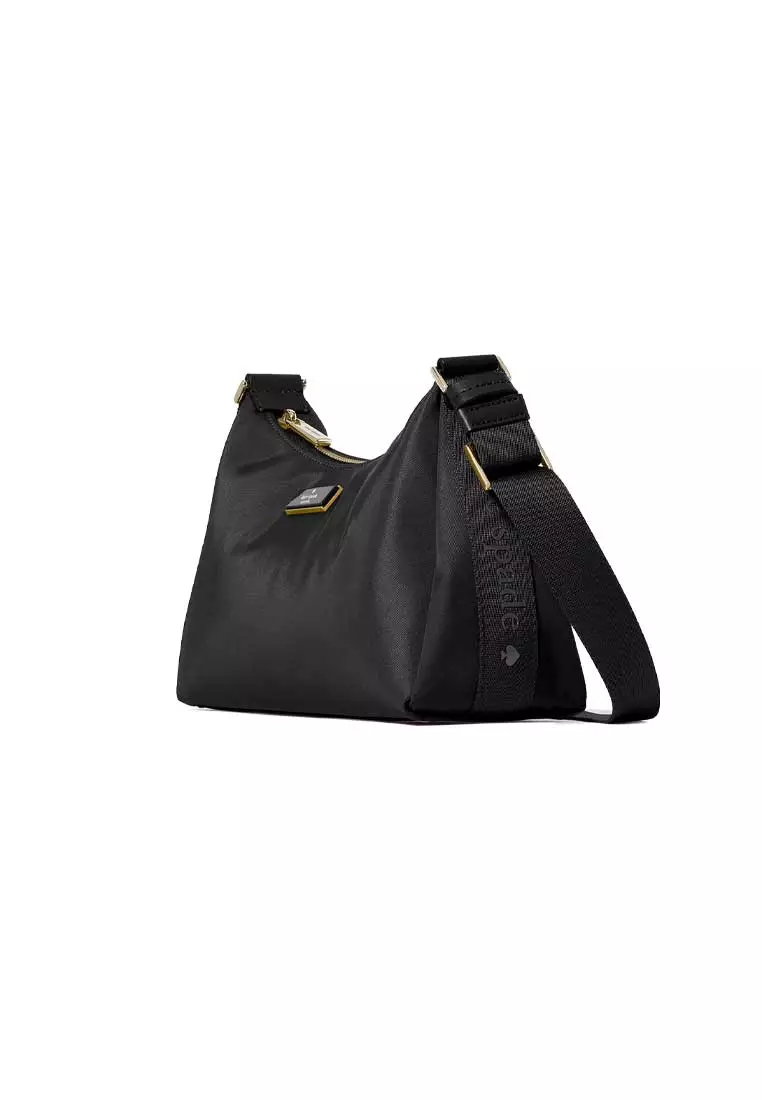 Carter Nylon Small Shoulder Bag Black KL967