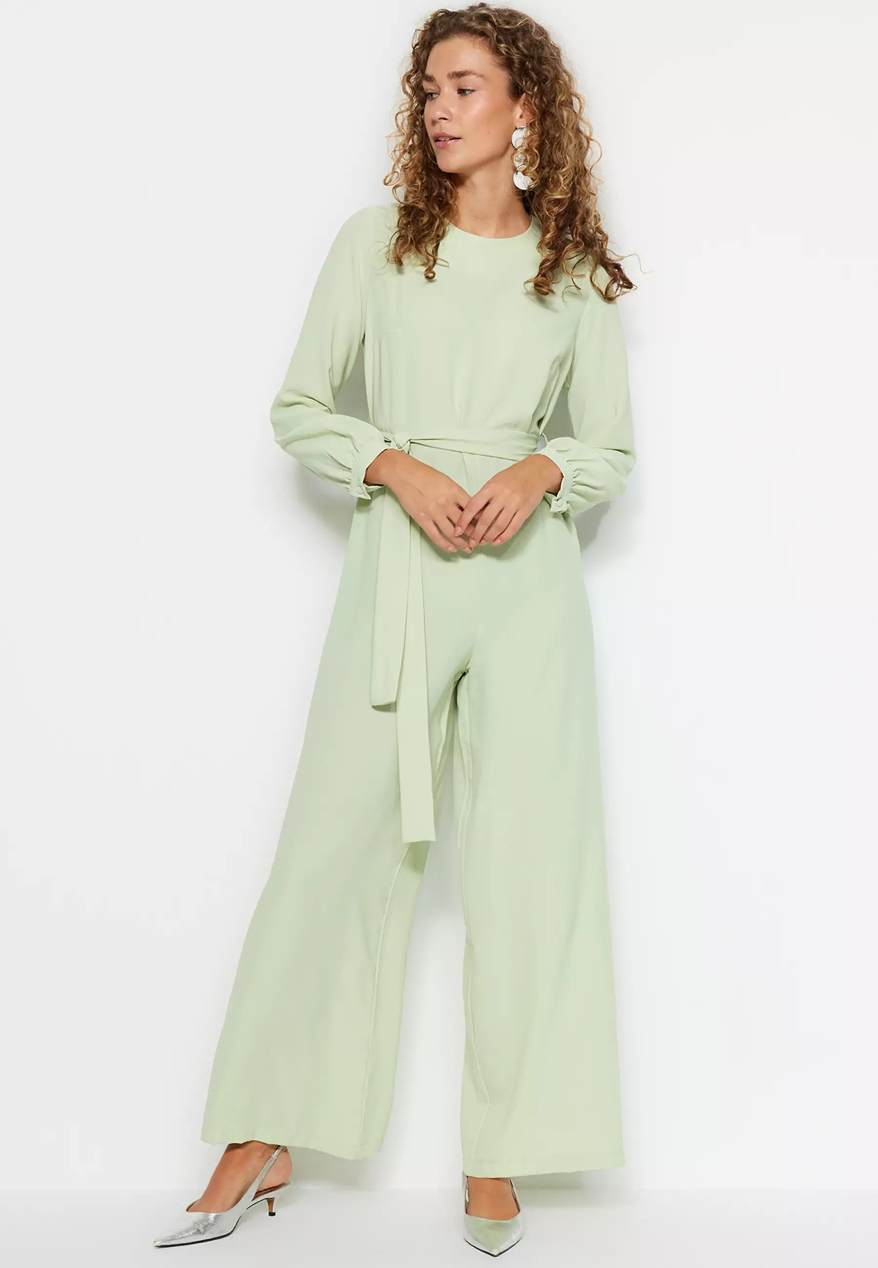 Tasseled Cape-Jumpsuit Evening Wear Suit