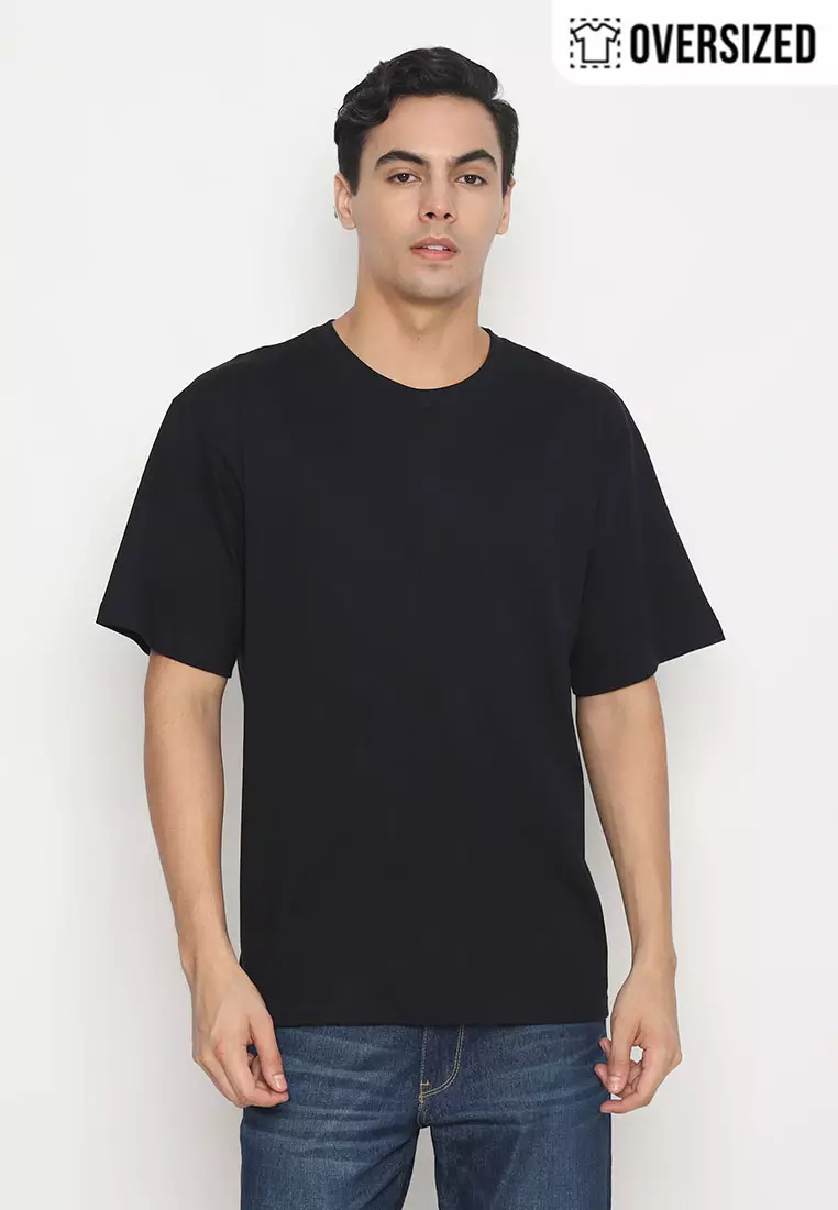 NX T-Shirt Cotton Combed Tebal Oversized Pria 2079370431