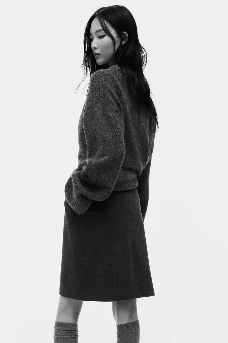 Jersey pencil skirt