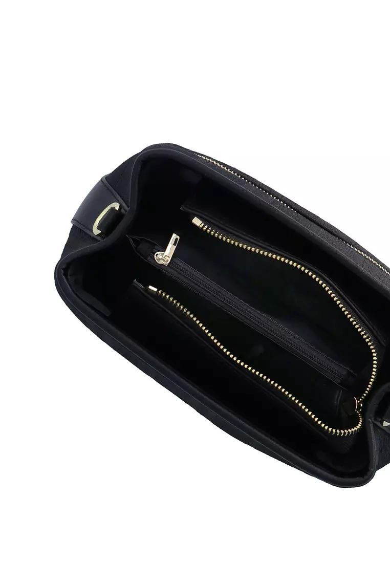 CR Brushed Plaid Top Handle - Black