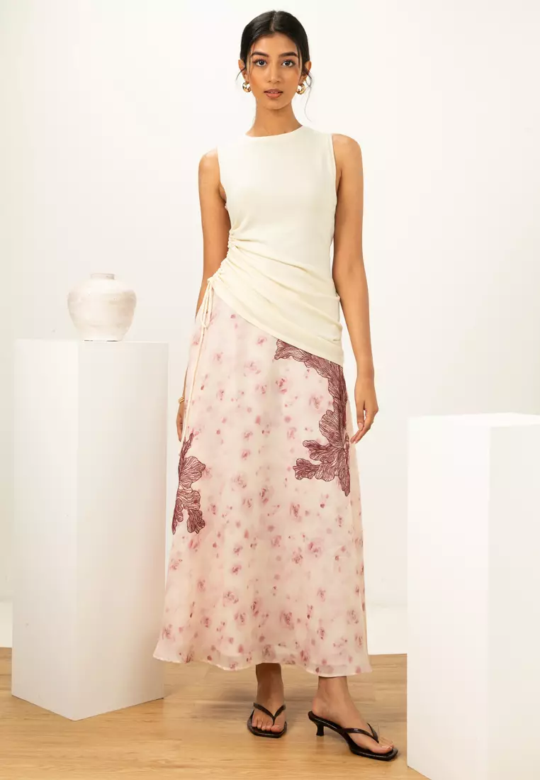 Diana Lace Patch Maxi Skirt