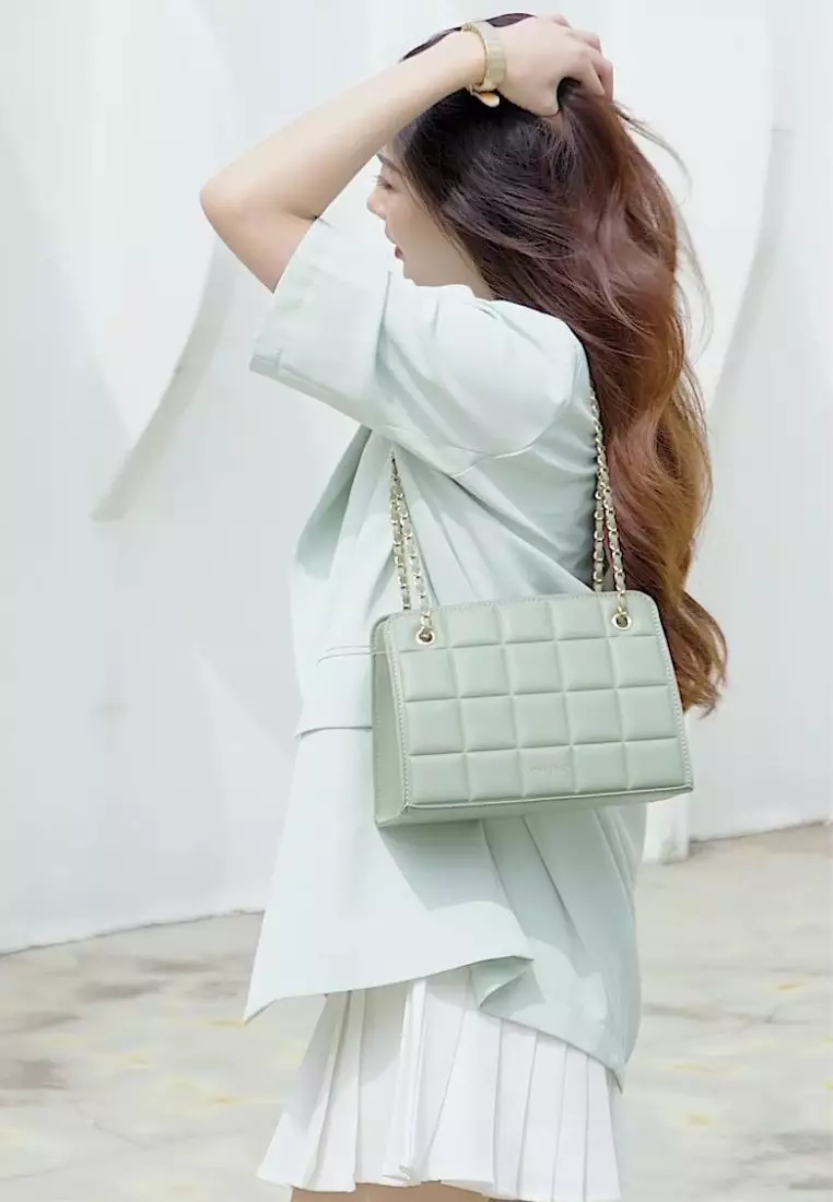 Women's Top Handle Bag / Sling Bag / Crossbody Bag - Green