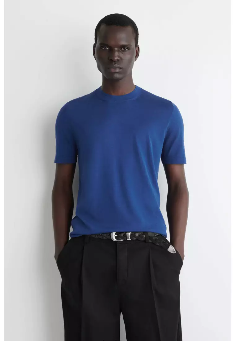 SLIM KNITTED SILK T-SHIRT