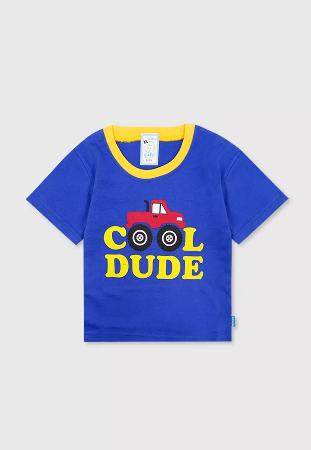 Wakakids Setelan Bayi Laki Laki Baju Lengan Pendek Anak Usia 12 Bulan Hingga 18 Bulan Set Celana Jeans Motif Cool Dude 3177 Biru