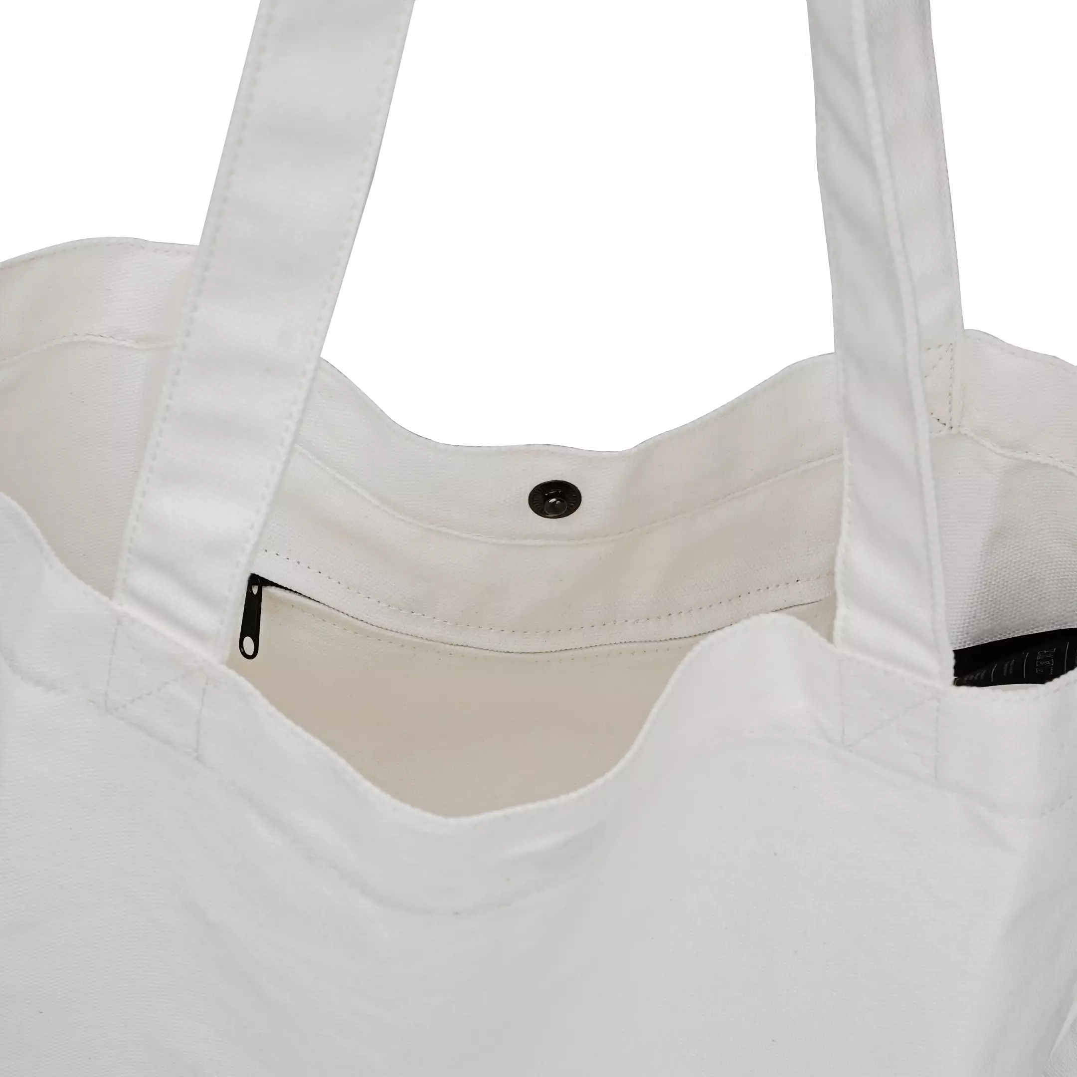 Totebag Kanvas White Resleting Tas Kuliah