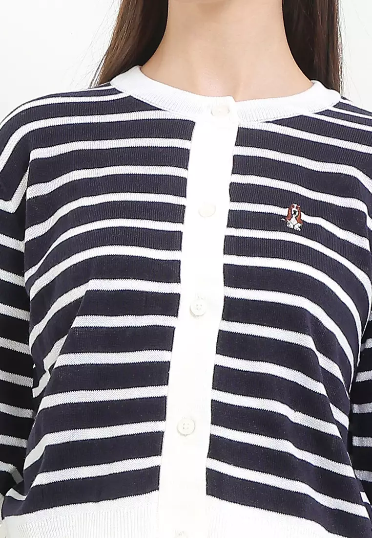 Kora Stripe Crop Cardigan