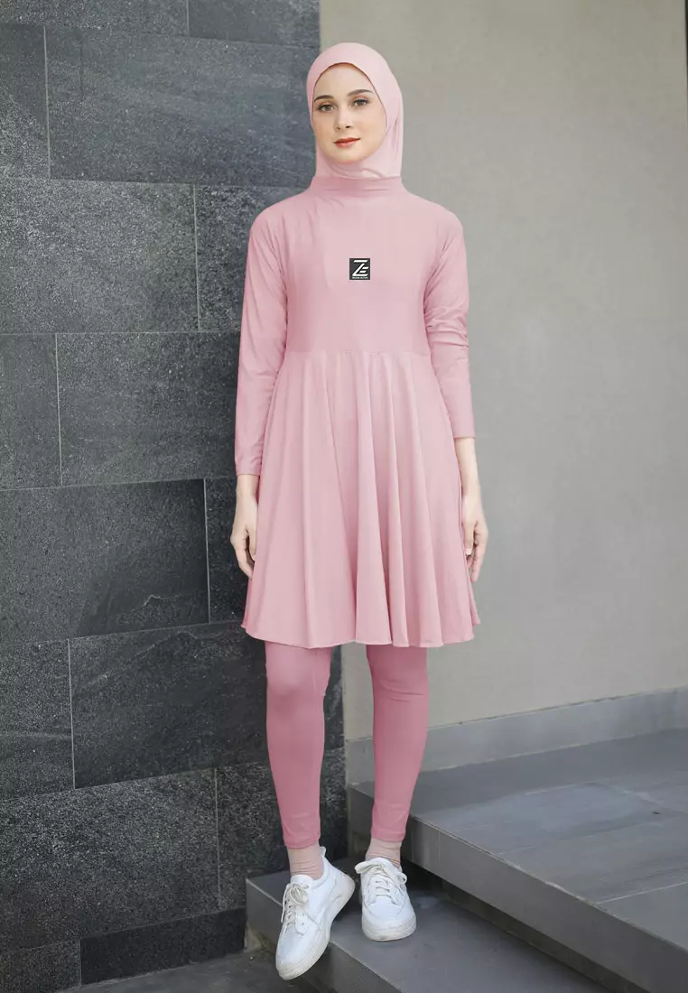 Zelena - Atasan Olahraga Wanita Ivy Longsleeve Tunic Bigsize