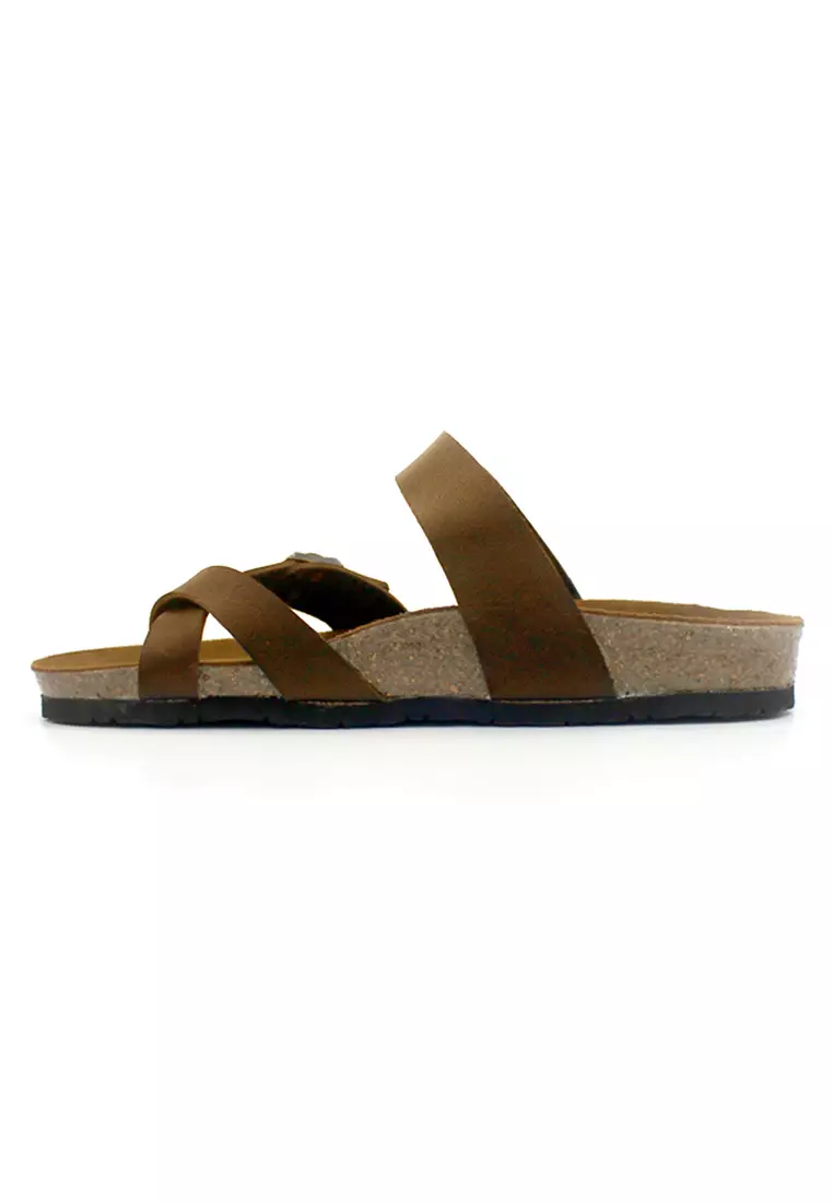 Buy SoleSimple Dublin Camel Leather Sandals & Flip Flops Online