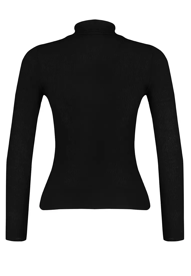 Slim Fit Turtleneck Rib Sweater