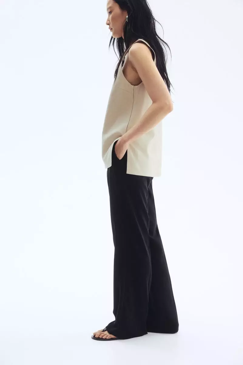Straight crease-leg trousers