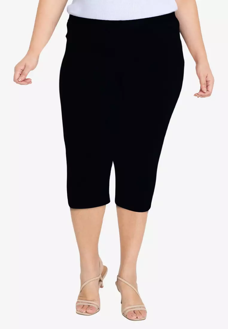 Plus size skirted outlet capri leggings