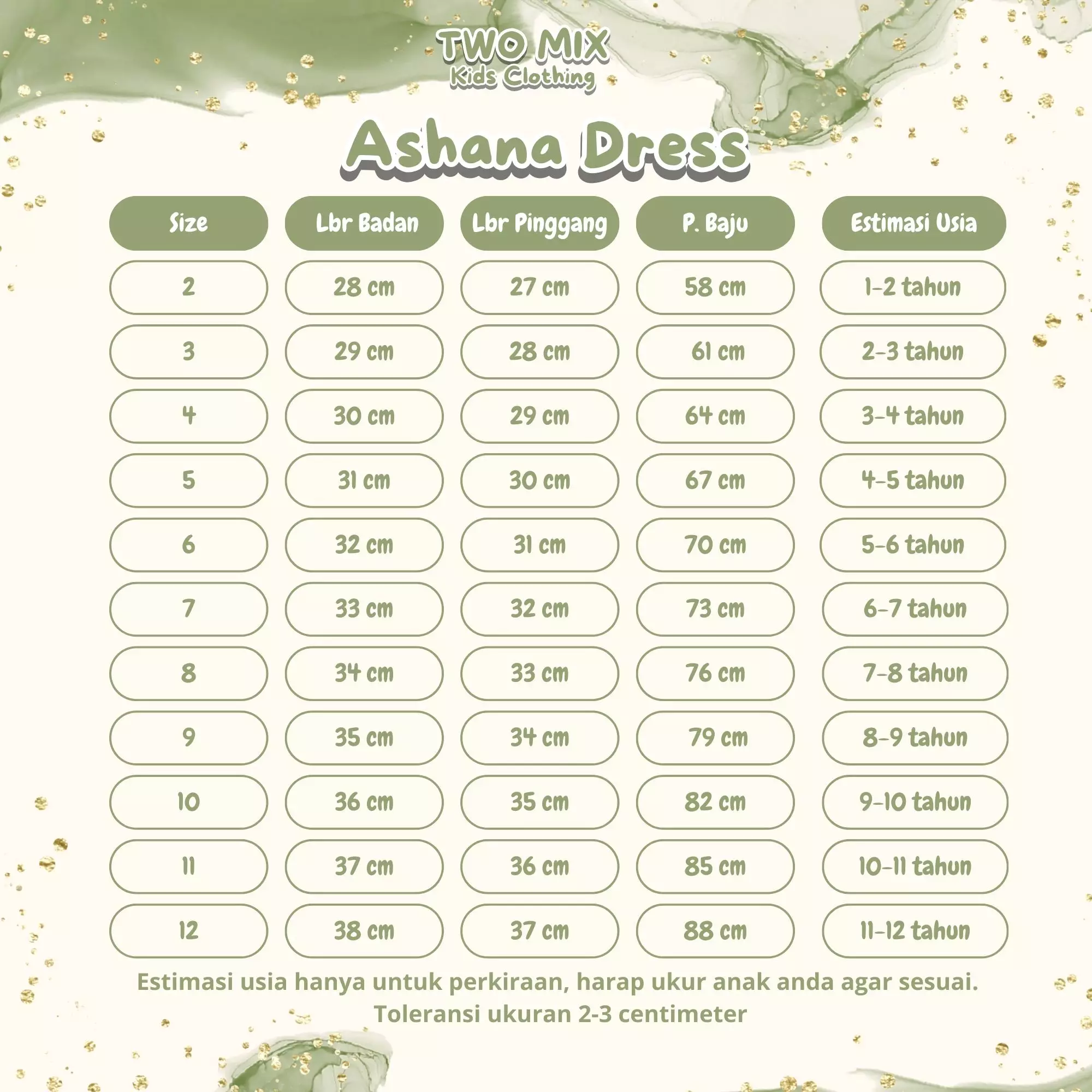 Two Mix - Ashana Dress Anak Perempuan Lebaran 2025 Fashion 1-12 Tahun 4428 Colour Lilac