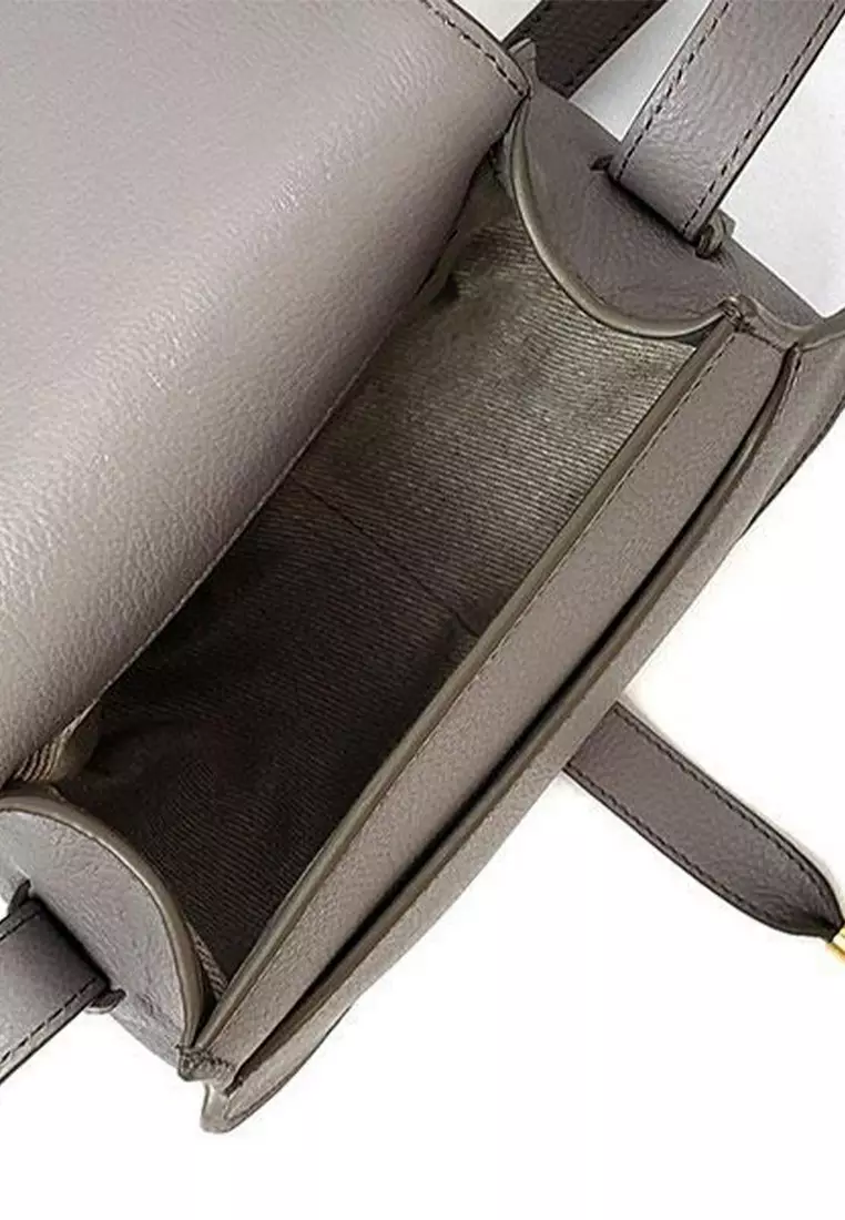 Small Marcie Saddle Crossbody Bag in Cashmere Grey