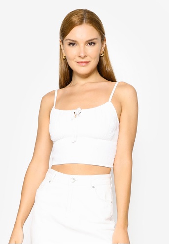 HOLLISTER white Tie Bare Top EF750AAB11C8A3GS_1