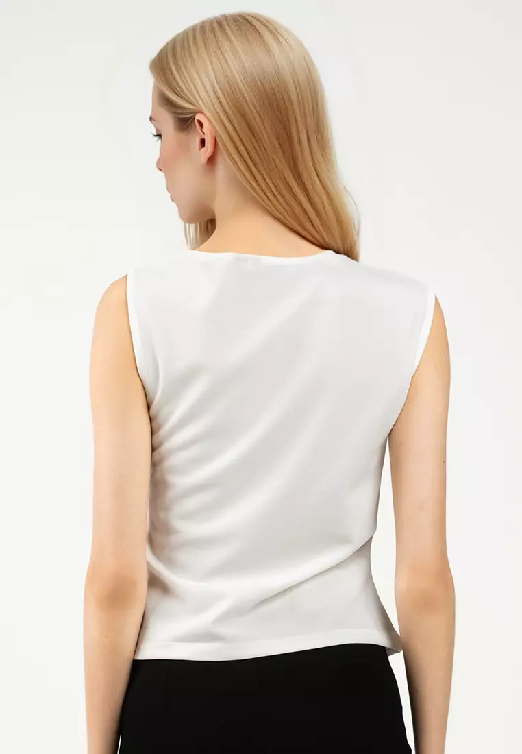 Sleeveless Waterfall Jersey Top