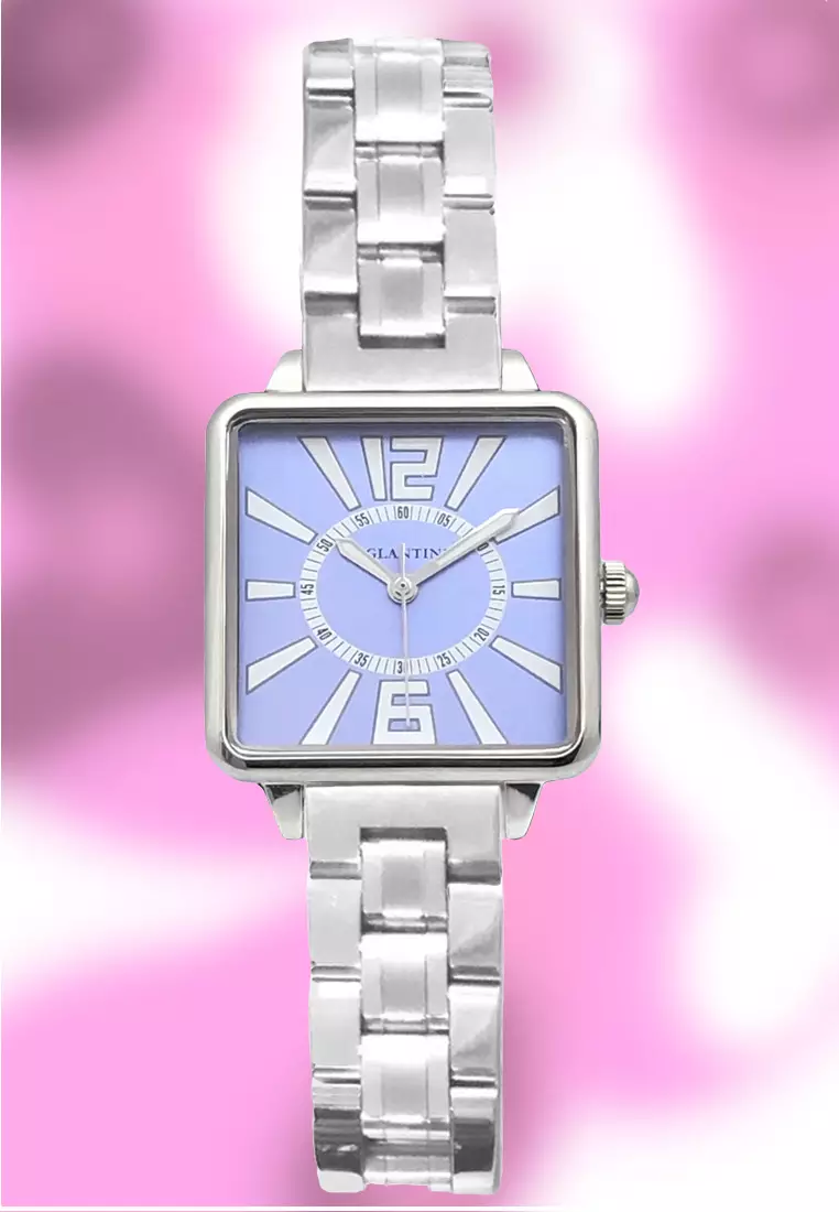 Zalora Exclusive - La Parisienne Steel Quartz Watch, Blue Dial on Steel Milanese Bracelet