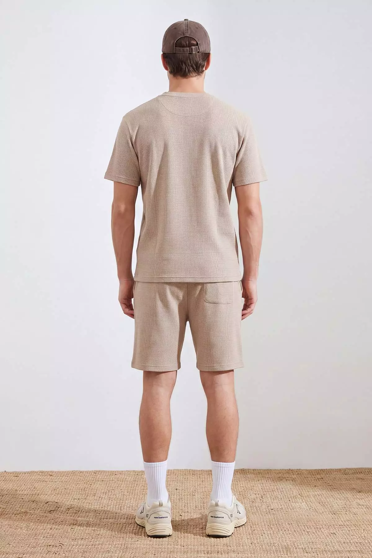 Beige Regular Cut 3-Pack Textured Tracksuit Set Tmnss26Em00002