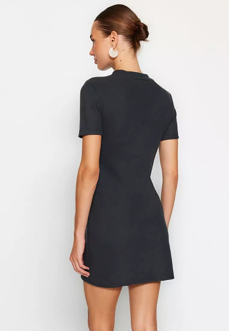 A-Line Formal Knitwear Mini Dress