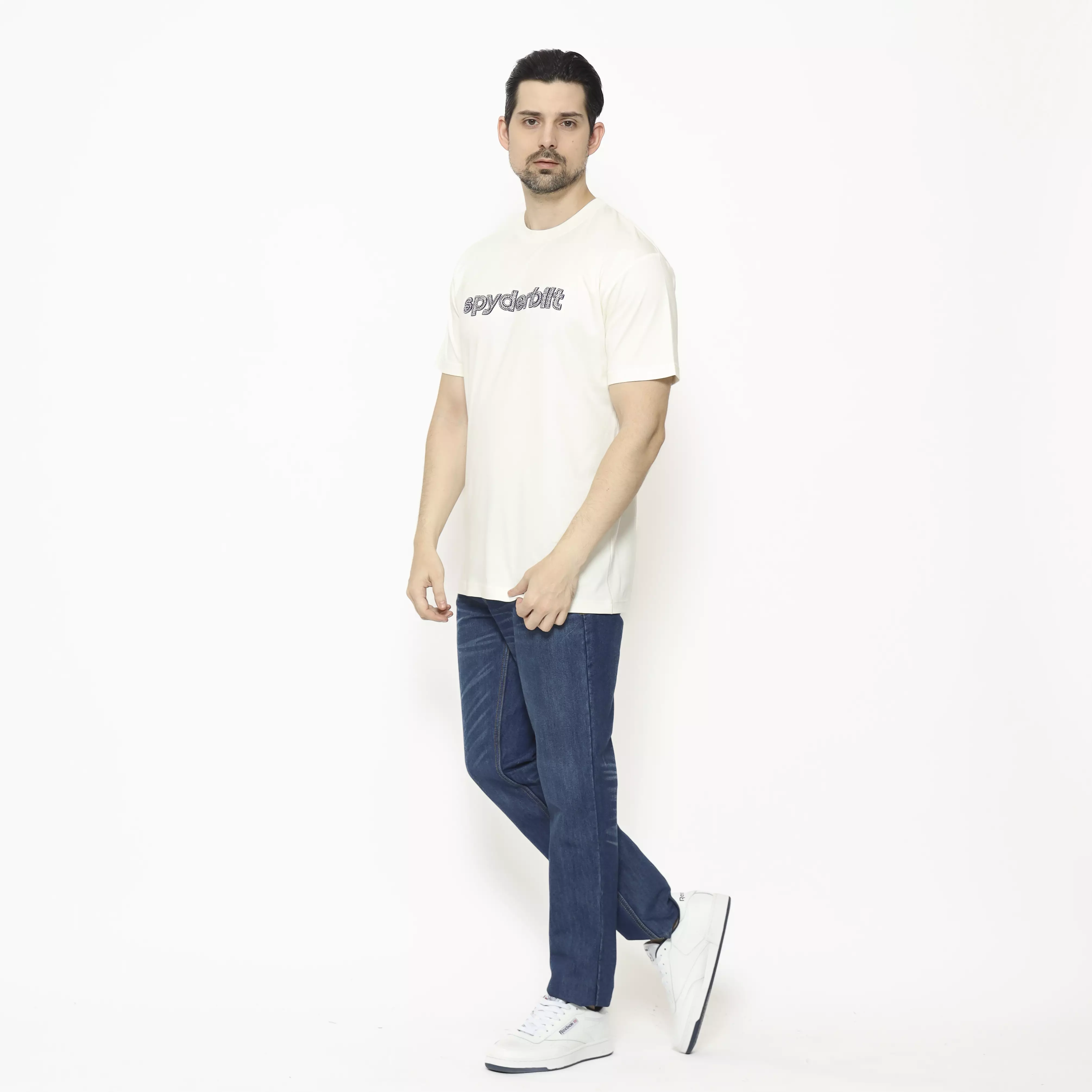 Spyderbilt Kaos lengan pendek Pria Avery Tencel Planet Surf