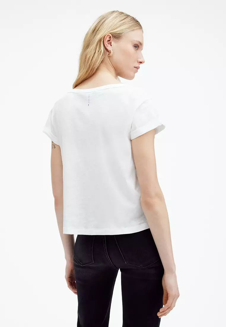 tシャツ ANNA V NECK SHORT SLEEVE T-SHIRT | ANNA Vネック 半袖 Tシャツ レディース Anna V Neck Short Sleeve T-Shirt Black | ALLSAINTS US