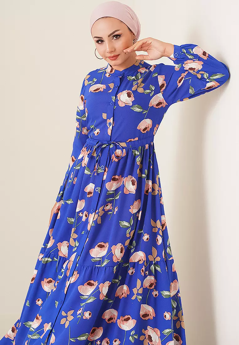 Modest Viscose Maxi Shirt Dress