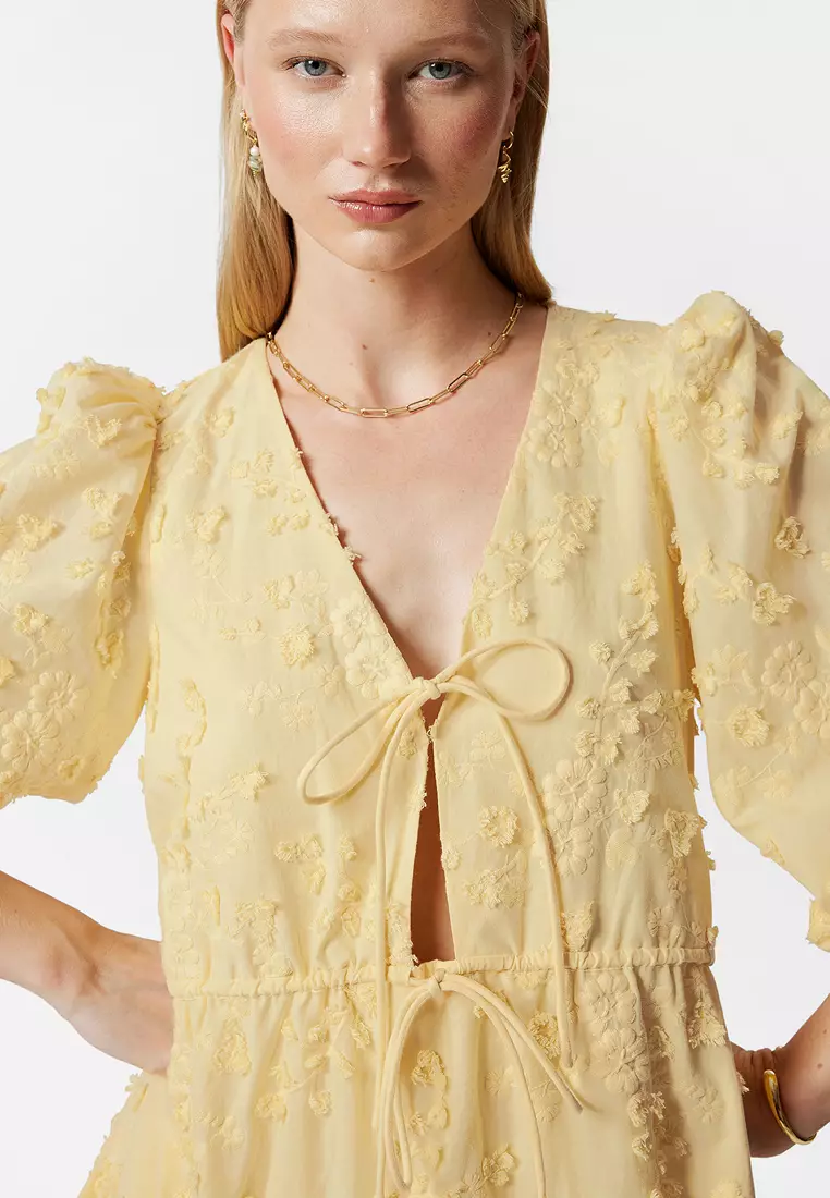 Embroidered Mini Dress