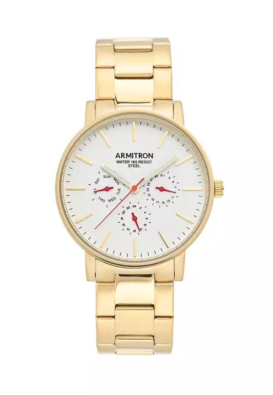Men's Multi-Function Dial Gold-Tone Bracelet Watch AR-20/5299WTGP
