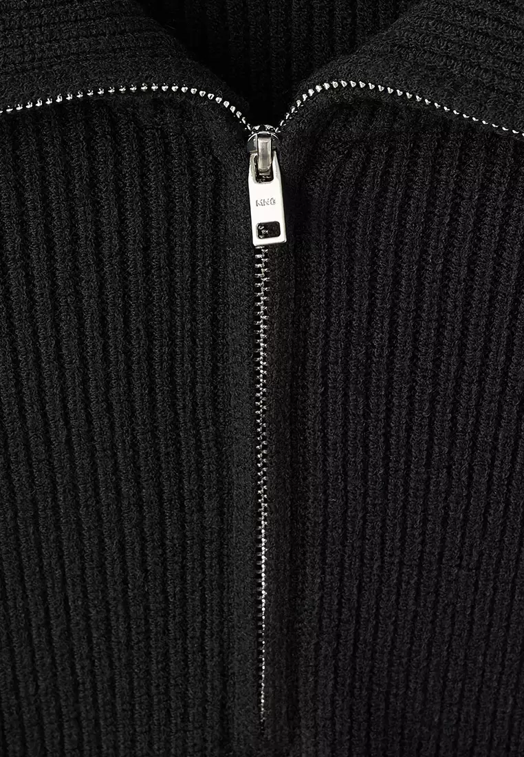 針織衛衣連拉鍊領