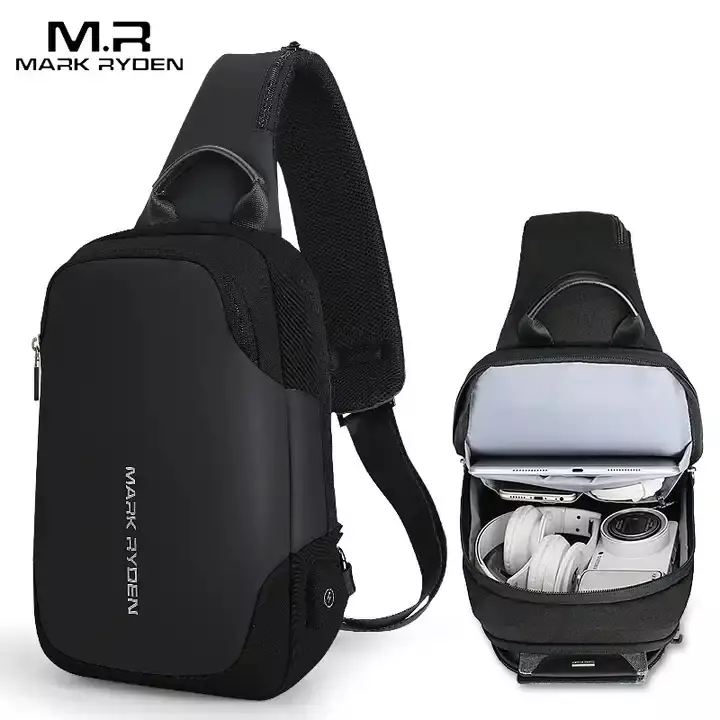 Mark Ryden MR7056 Tas Selempang Pria Waist Bag Sling Bag crossbody - BLACK