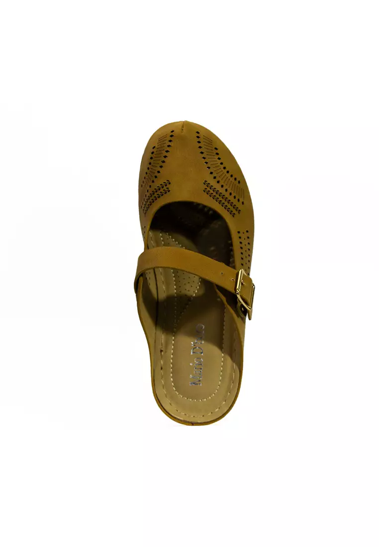 Women's Mules Sandals LX 27190 Dark Beige C58 C67