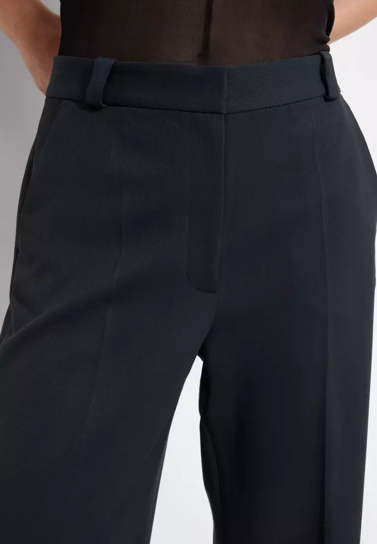 Wide Press-Crease Trousers