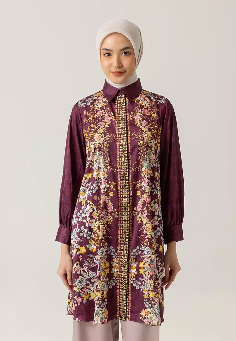 Ria Miranda Burgundy Bhuvi Tunic