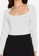 ZALORA WORK white Square Neck Long Sleeves Top 91288AA6EEAD3BGS_3