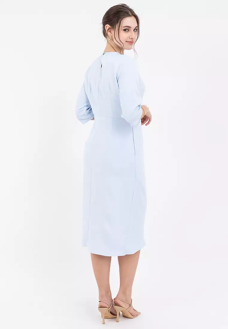 DOPRIZA Draped Ruched Dress