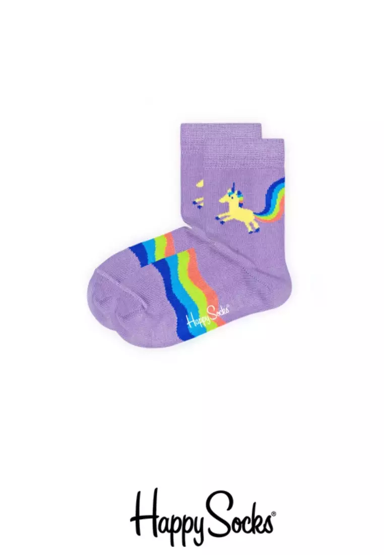 2-Pack Unicorn & Rainbow Kids Socks