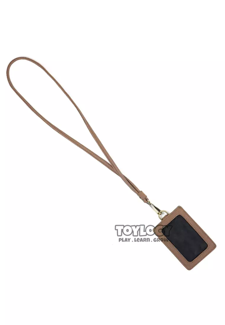 Jual Toylogy Name Tag Leather Card Holder Id Card Gantungan Kartu Nama ...