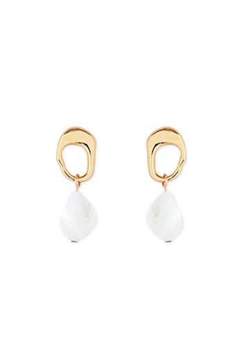 A-Excellence gold Shell Pearl Earring 2A702AC761605BGS_1