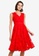 Hopeshow red Sleeveless Lace Midi Dress 4AD64AA8495312GS_1