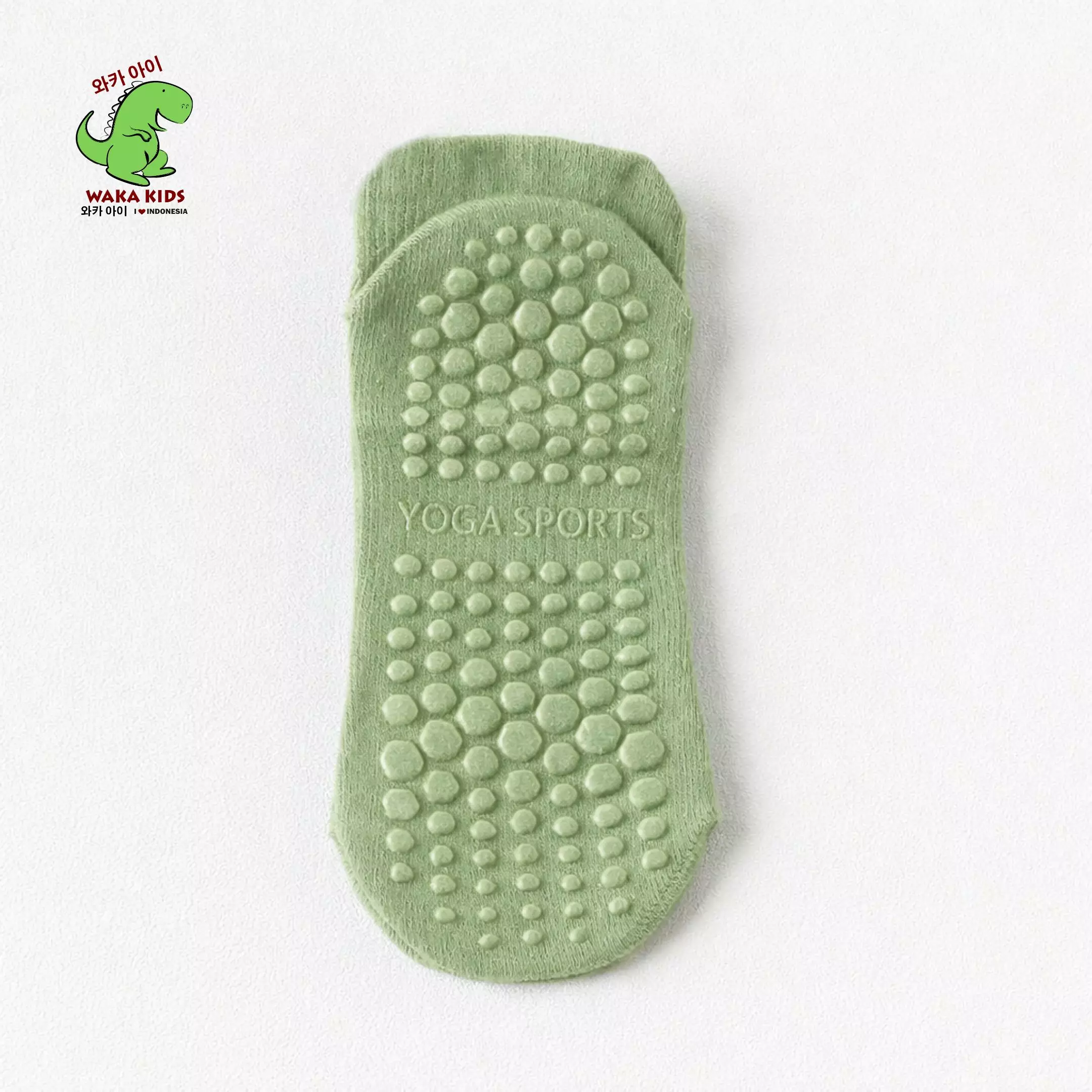 Wakakids Kaos Kaki Pendek Olahraga Wanita Anti Slip Sport Socks Yoga Pilates Senam Gym Venrz Hijau