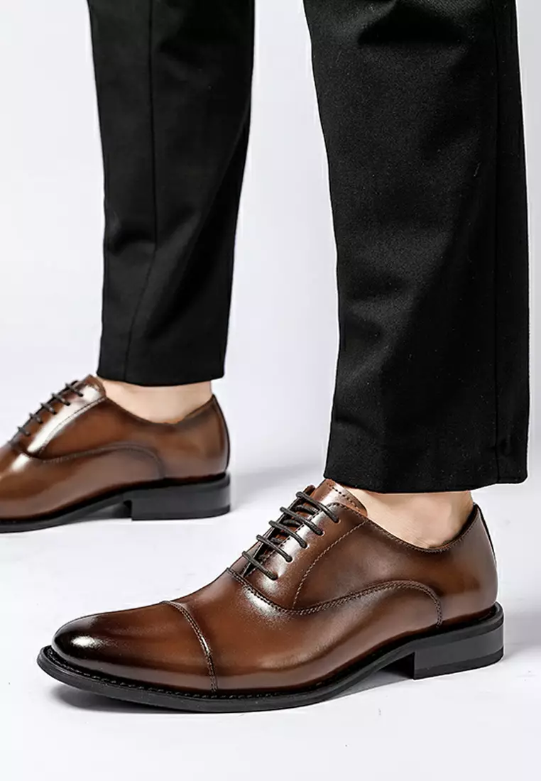 Leather Cap Toe Business Shoes MK5011-2