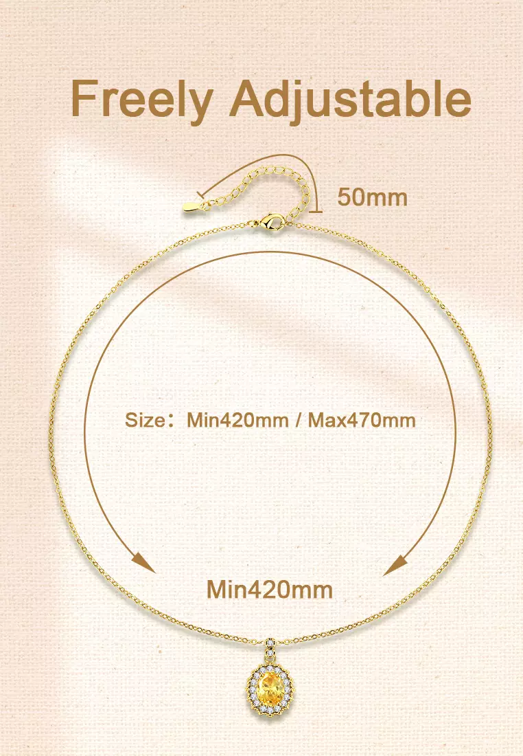 Kalung Wanita Mewah Elegan Berlian Zircon Original Perhiasan Cewek Necklaces Gold