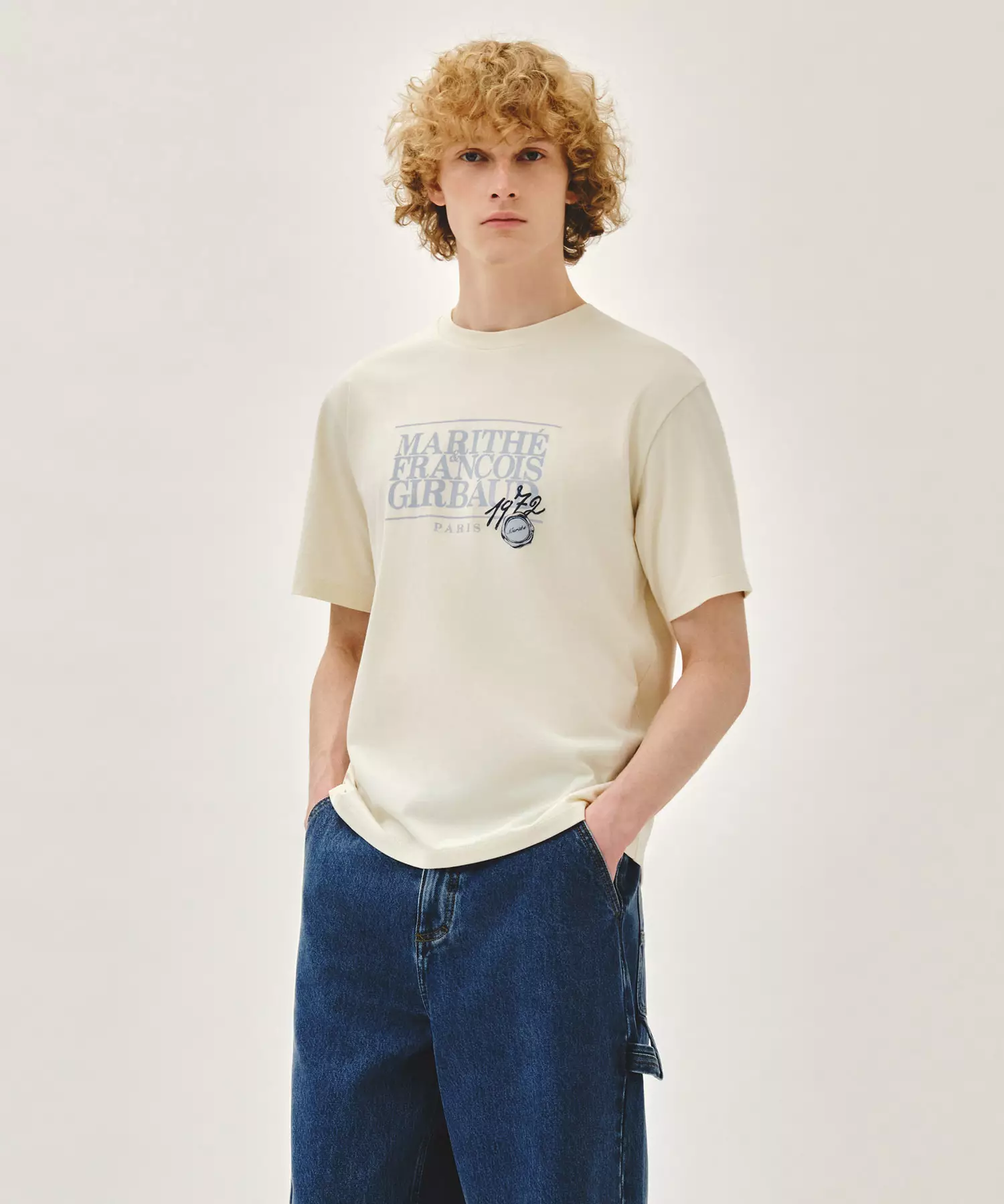 STAMP CLASSIC LOGO TEE cream