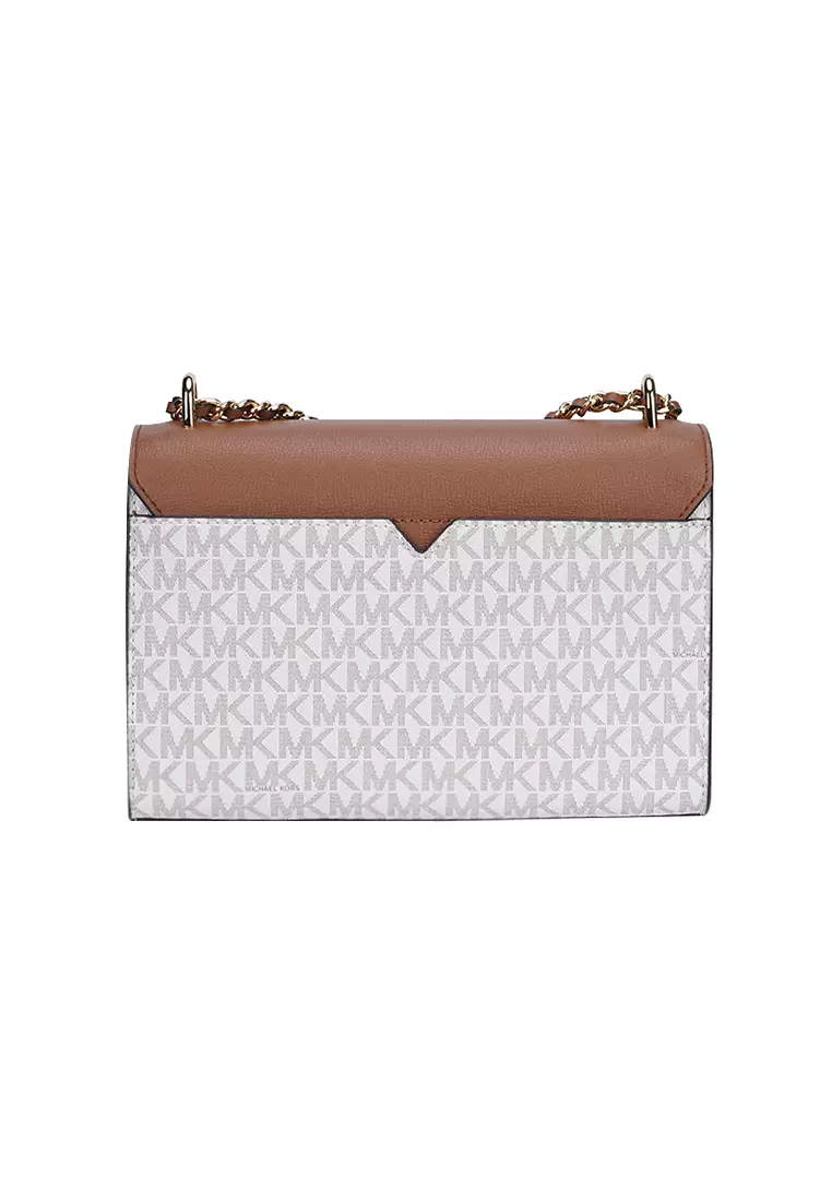 Michael kors rose medium women s PVC with leather chain Single Shoulder Messenger small square bag